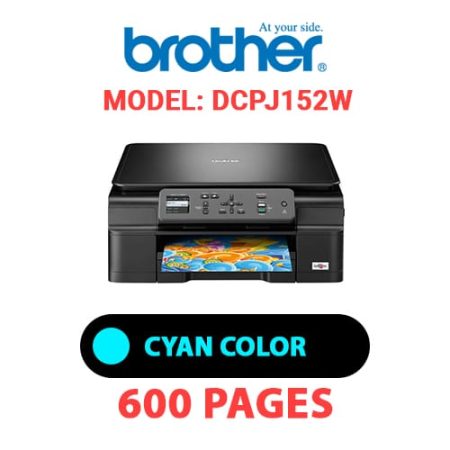 BROTHER DCPJ152W PRINTER - CYAN INK