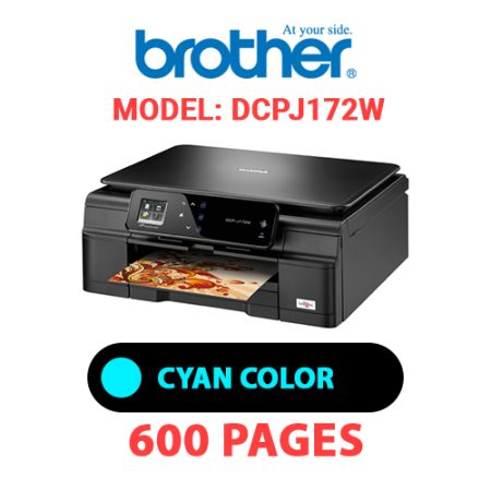 BROTHER DCPJ172W PRINTER - CYAN INK