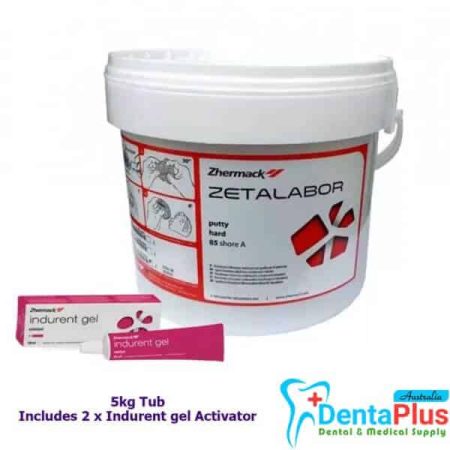 Lab Putty Zetalabor (Zhermack) – 5KG Tub Includes 2 x Indurent Gel 60ml Activators