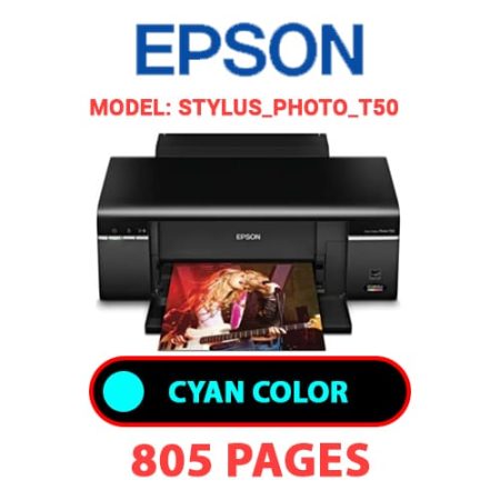 EPSON STYLUS_PHOTO_T50 - CYAN (BLUE) INK