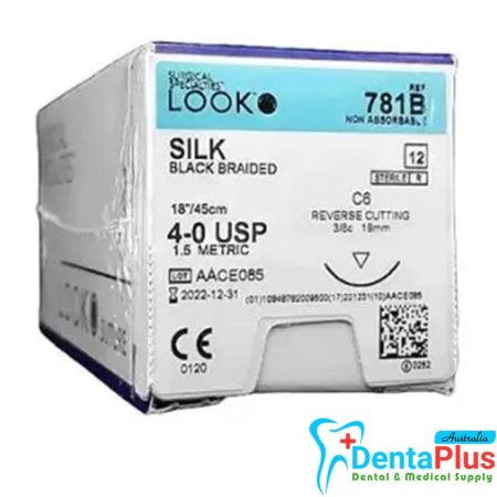 Sutures Look Silk (12pcs/pkt) - 781B-4-0-C6-3/8c-19mm