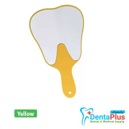 Hand Mirror Tooth Shape #Each - Yellow