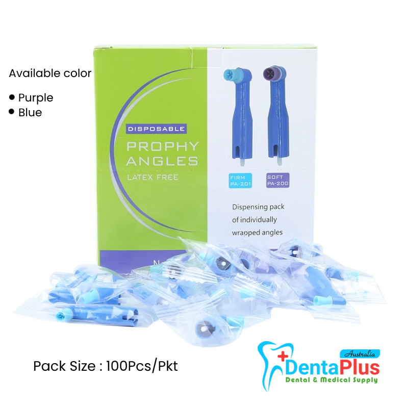 Prophy Angle Disposable Latex Free with Soft or Firm Cup - Fits all standard #100Pcs/Pkt