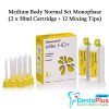 Elite HD+ Impression Material (2 x 50ml Cartridges+12 Mixing Tips) Zhermack - medium-body-normal-set-monophase