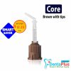 Dental Impression Mixing Tips #50pcs/pkt - brown-with-tips-core