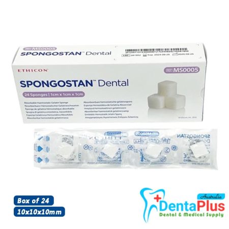 Spongostan Haemostatic Gelatin Sponge Ethicon - 10x10x10mm #24/Pkt