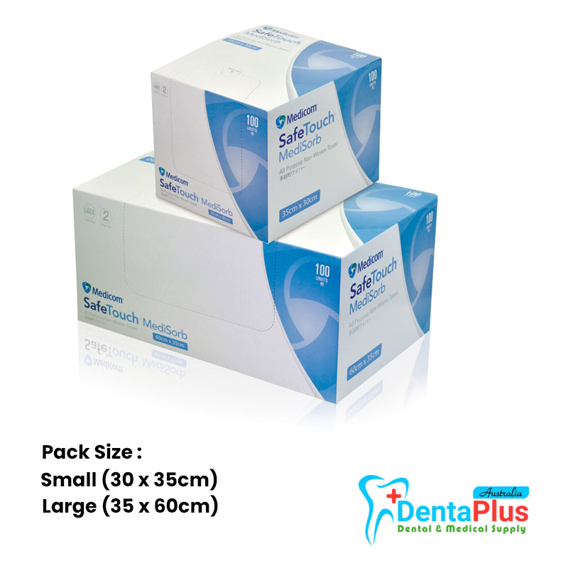 Medicom - SafeTouch MediSorb Non-Woven (Small 30 x 35cm) (Large 35 x 60cm) 100pcs/box