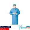 Disposable Isolation Gown Tie Up Blue -Steril- Regular - steril-single-pack-3-xl-50-pcs-ctn