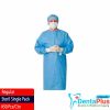 Disposable Isolation Gown Tie Up Blue -Steril- Regular - steril-single-pack-regular-50-pcs-ctn